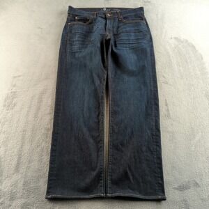 7 For All Mankind Austyn Jeans Mens 34x30 Blue Dark Wash Wide Baggy Skater Denim